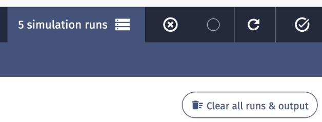 Clear all runs button