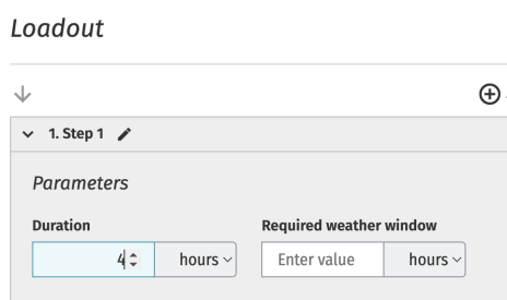 Enter a process step duration