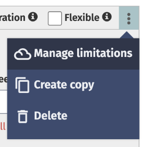 Process step overflow menu