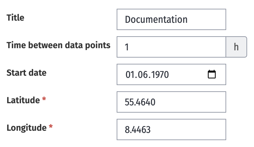 Weather file input data