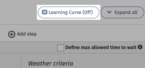 The Learning Curve button