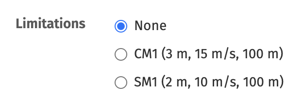 The weather limitations option on a maintenance task