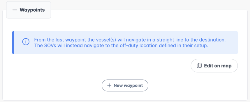 Waypoints section